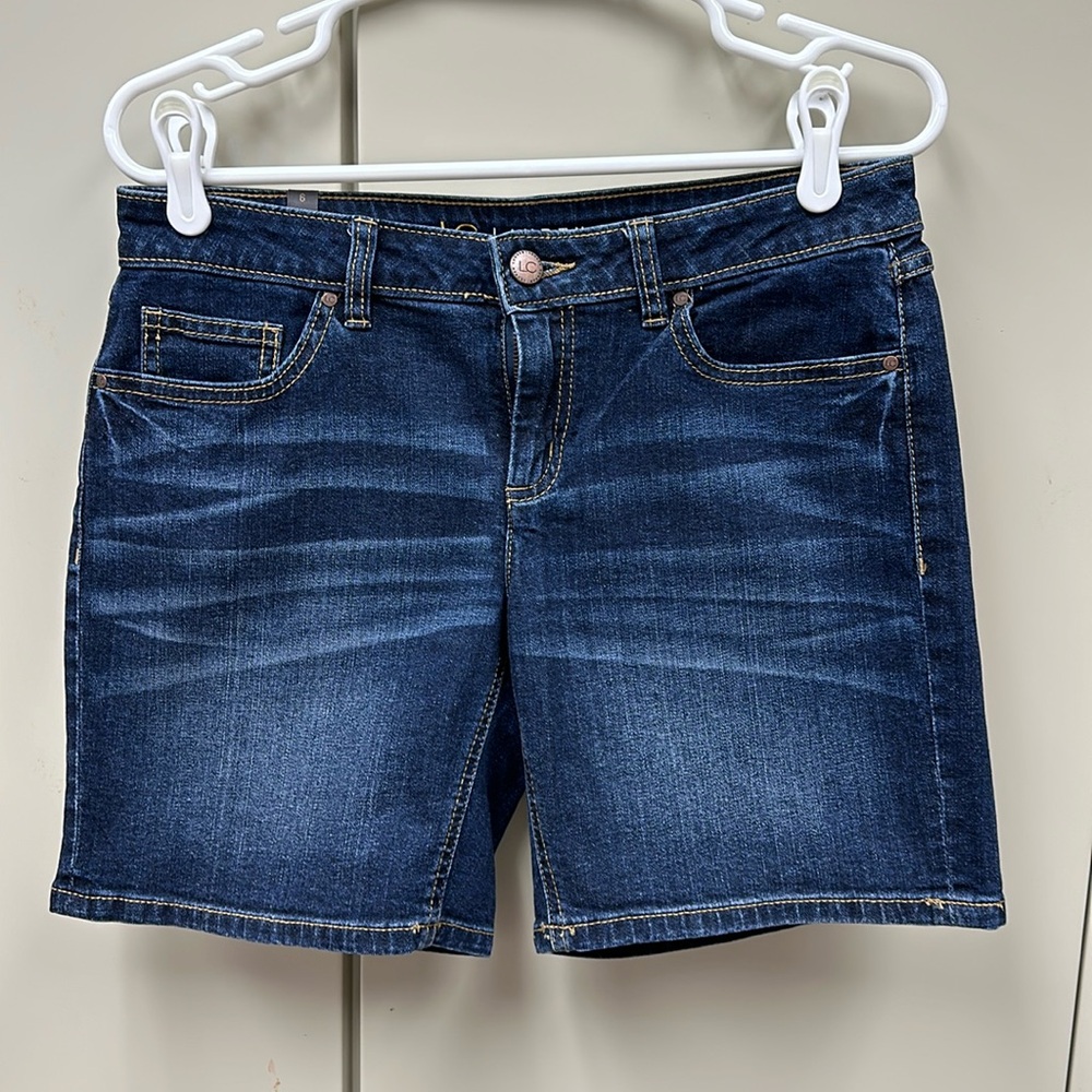 LC Lauren Conrad Dark Blue Denim Jean Shorts